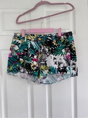 Nicki Minaj Tropical Floral Print Juniors Plus Jean Shorts